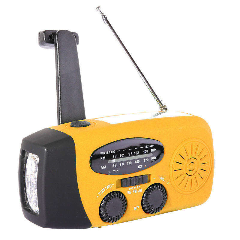 Hand Crank Waterproof Emergency Radio , Outdoor AM FM Internet Radio With LED Flashlight