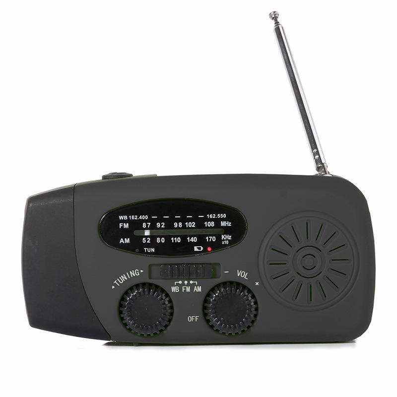 Hand Crank Waterproof Emergency Radio , Outdoor AM FM Internet Radio With LED Flashlight