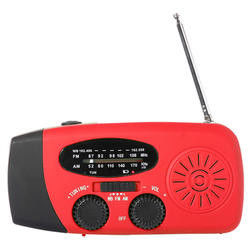 Hand Crank Waterproof Emergency Radio , Outdoor AM FM Internet Radio With LED Flashlight