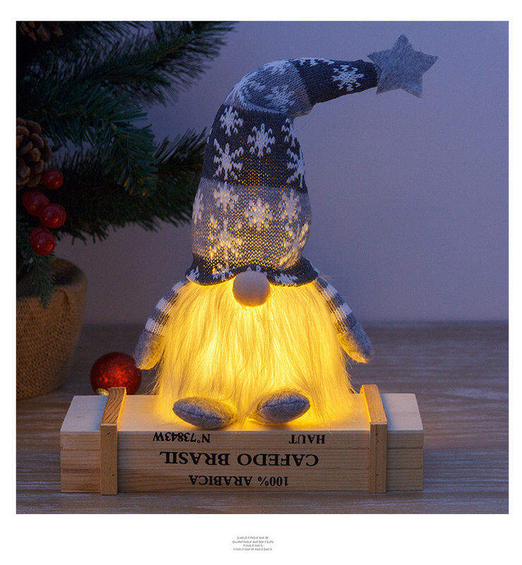 Kids Room Christmas Tree LED Night Light Plush Cuddly Santa Claus Style