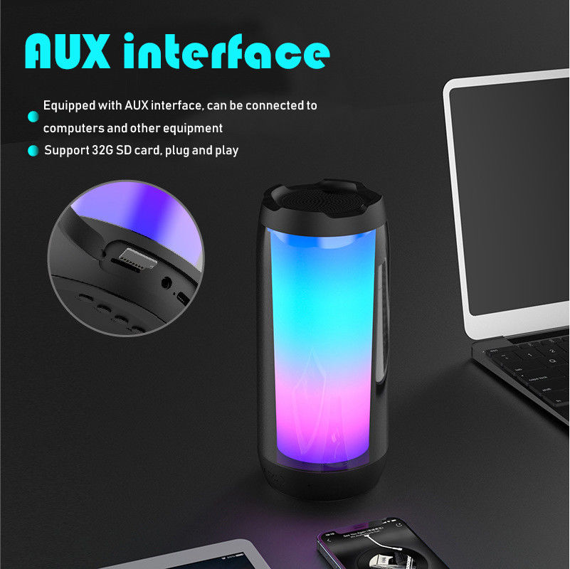 Stereo RGB Wireless Portable Bluetooth Speakers With 1500mA Battery