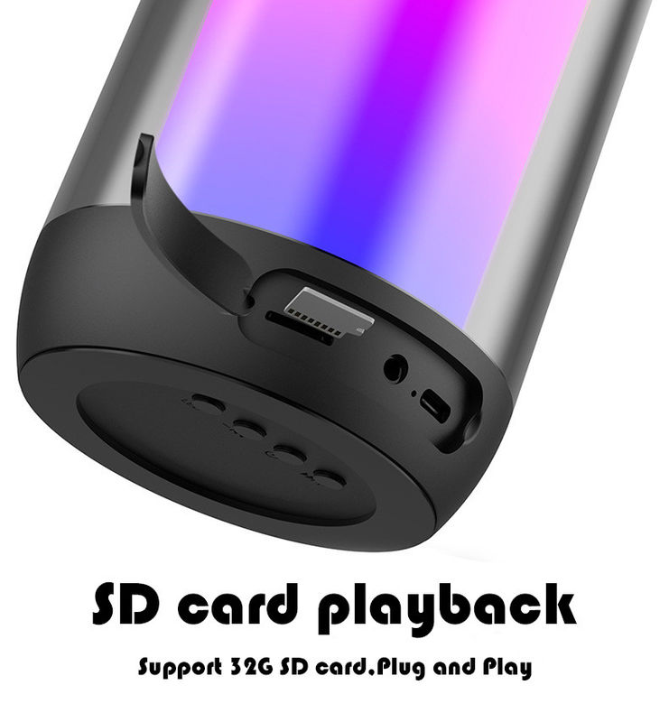 Stereo RGB Wireless Portable Bluetooth Speakers With 1500mA Battery