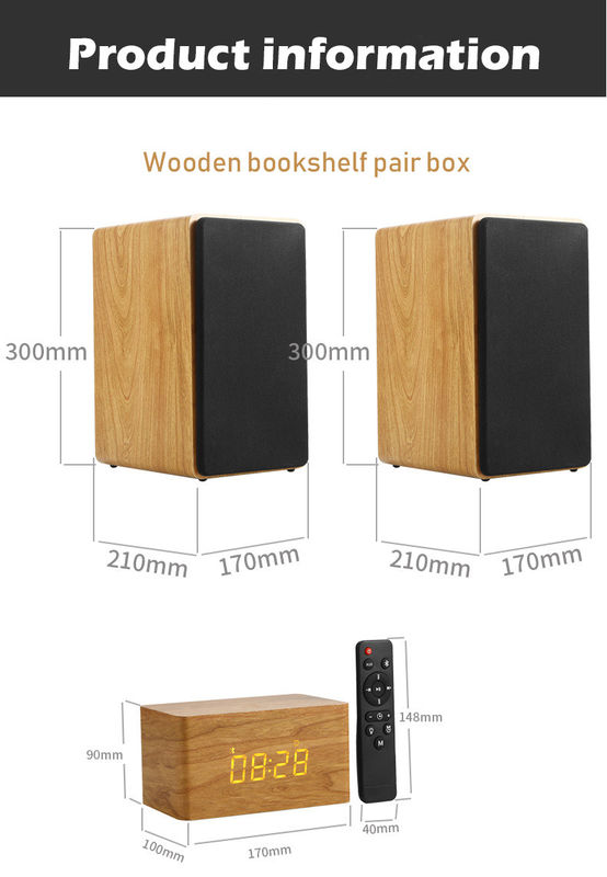 Wireless Bluetooth Bookshelf Speakers For Multimedia Home Theatre