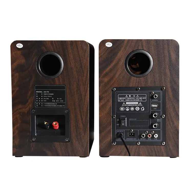 6 Ohms Wireless Active Bookshelf Speaker Stereo 100W Power Output