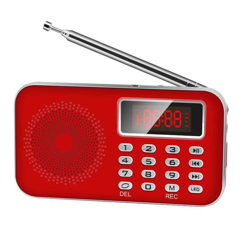 LED Display Portable Radio Player , 600mAh Battery Operated AM FM Radio
