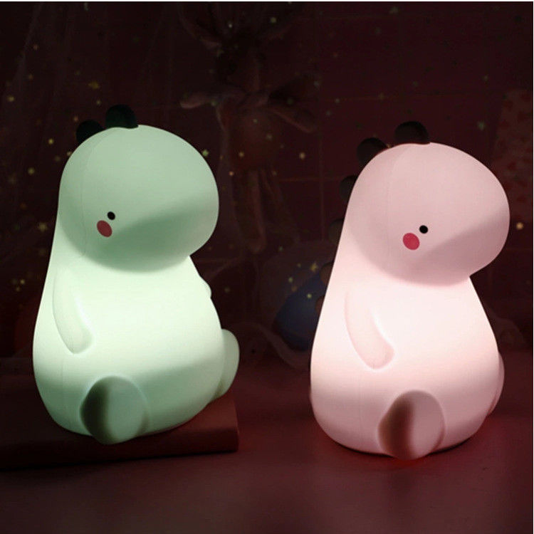 Small Cute Dinosaur Silicone Night Light Dimmable With Touch Switch