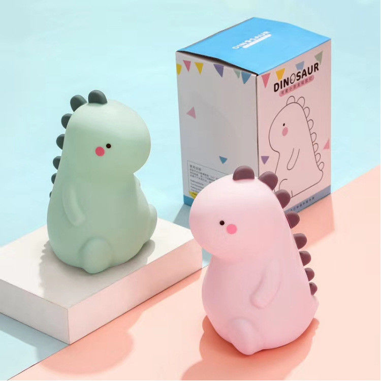 Small Cute Dinosaur Silicone Night Light Dimmable With Touch Switch