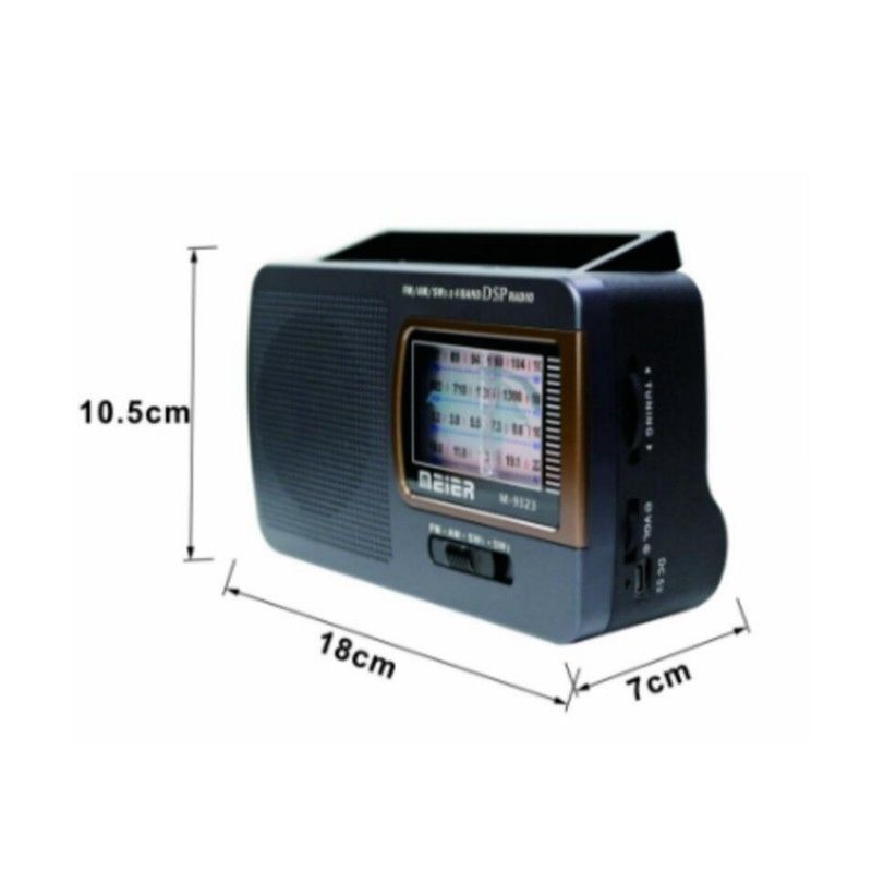 AM/FM Portable Radio Player with 2.5INCH 2OU 5W Speaker and Rechargeable Battery