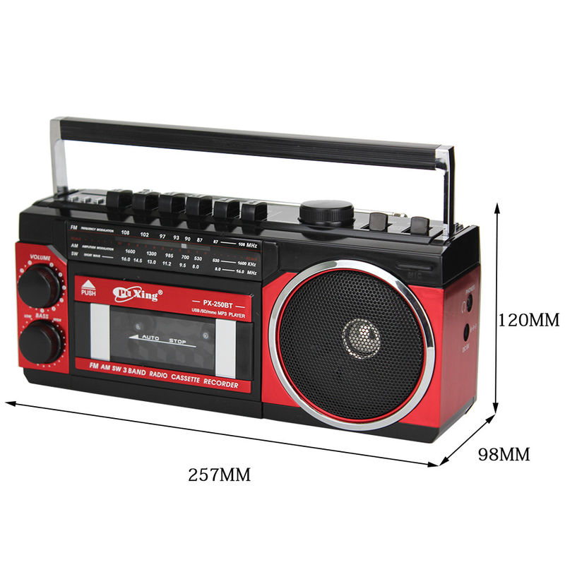 USB/TF Slot Portable Radio Player Powered by Rechargeable Battery Pack for Coffee/Wooden Enthusiasts