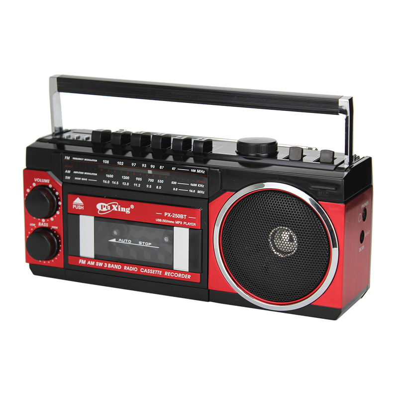 USB/TF Slot Portable Radio Player Powered by Rechargeable Battery Pack for Coffee/Wooden Enthusiasts