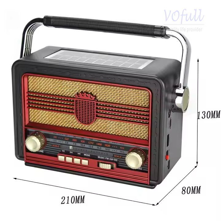 FM/MW/SW 3 Band Portable Radio Player with USB/TF Slot and AM / FM