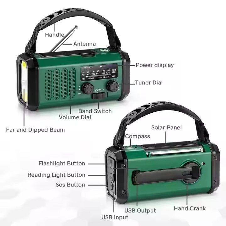 2000mhA Battery Emergency Radio The Ultimate Solution with USB Charging Port